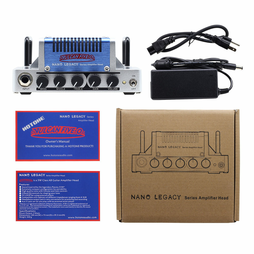 Hotone Vulcan Five-O High Gain Guitar Amp Head 5 Watts Class AB Amplifier NLA-6