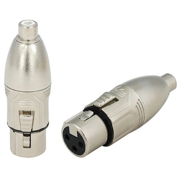 (2 Pack) High Quality 3-Pin XLR Female to RCA Female Jack Audio Adapter – New