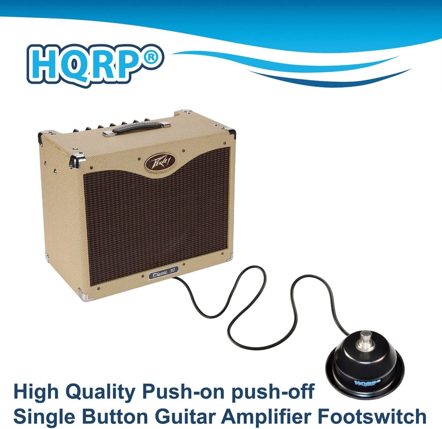 Single Button Guitar Amp On/Off Footswitch with 1/4-Inch Jack, 6 ft