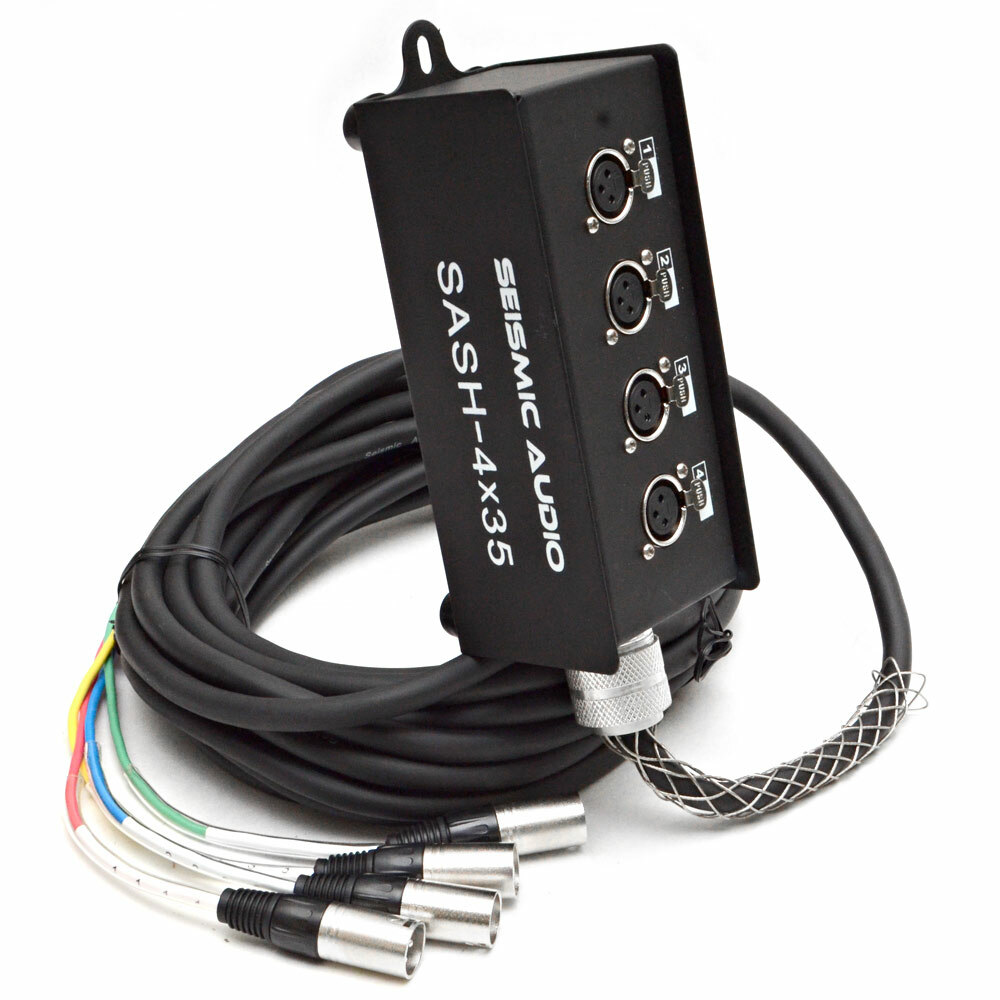 SASH-4×35 – 4 Channel, 35 Foot XLR Send Sub Snake – 35′