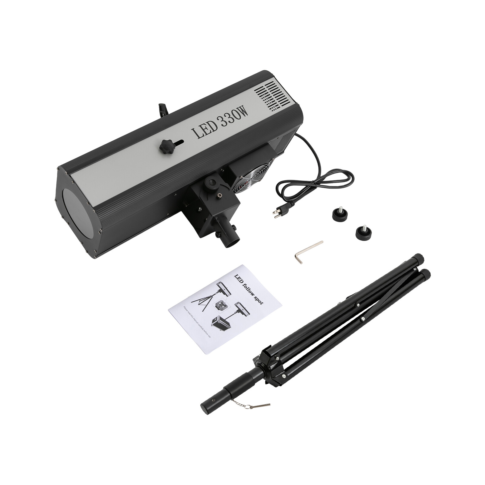 330W RGBW Stage Spotlight LED Follow Spot Light Beam DMX DJ Disco Light w/Tripod