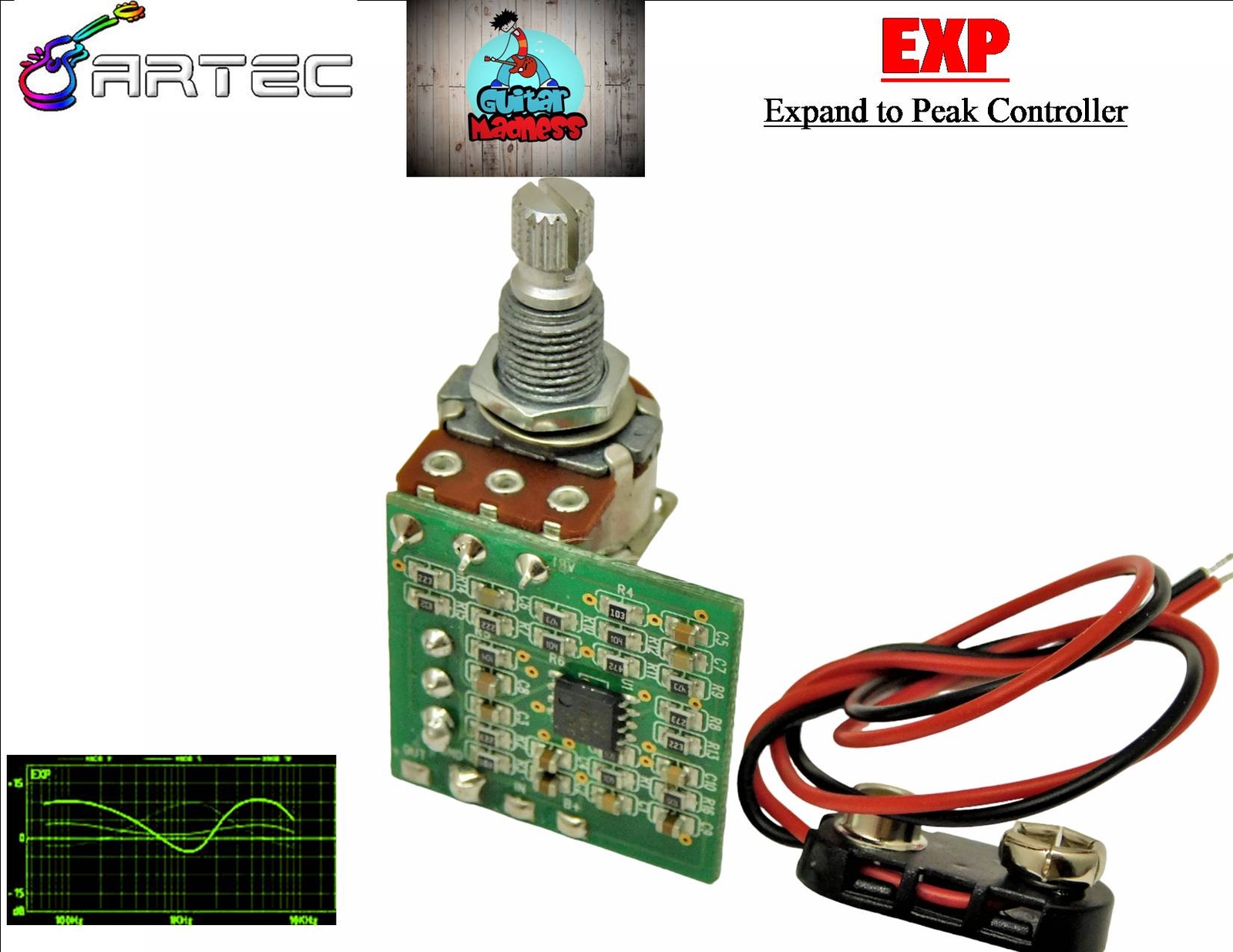 ARTEC EXP – ONBOARD – Tone Expander Guitar Parts Electronics ACTIVE CIRCUIT