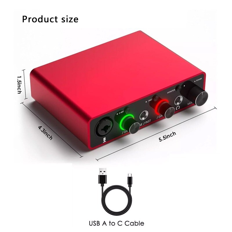 For Focusrite Scarlett Solo 3rd Gen USB Audio Interface the Guitarist Vocalist