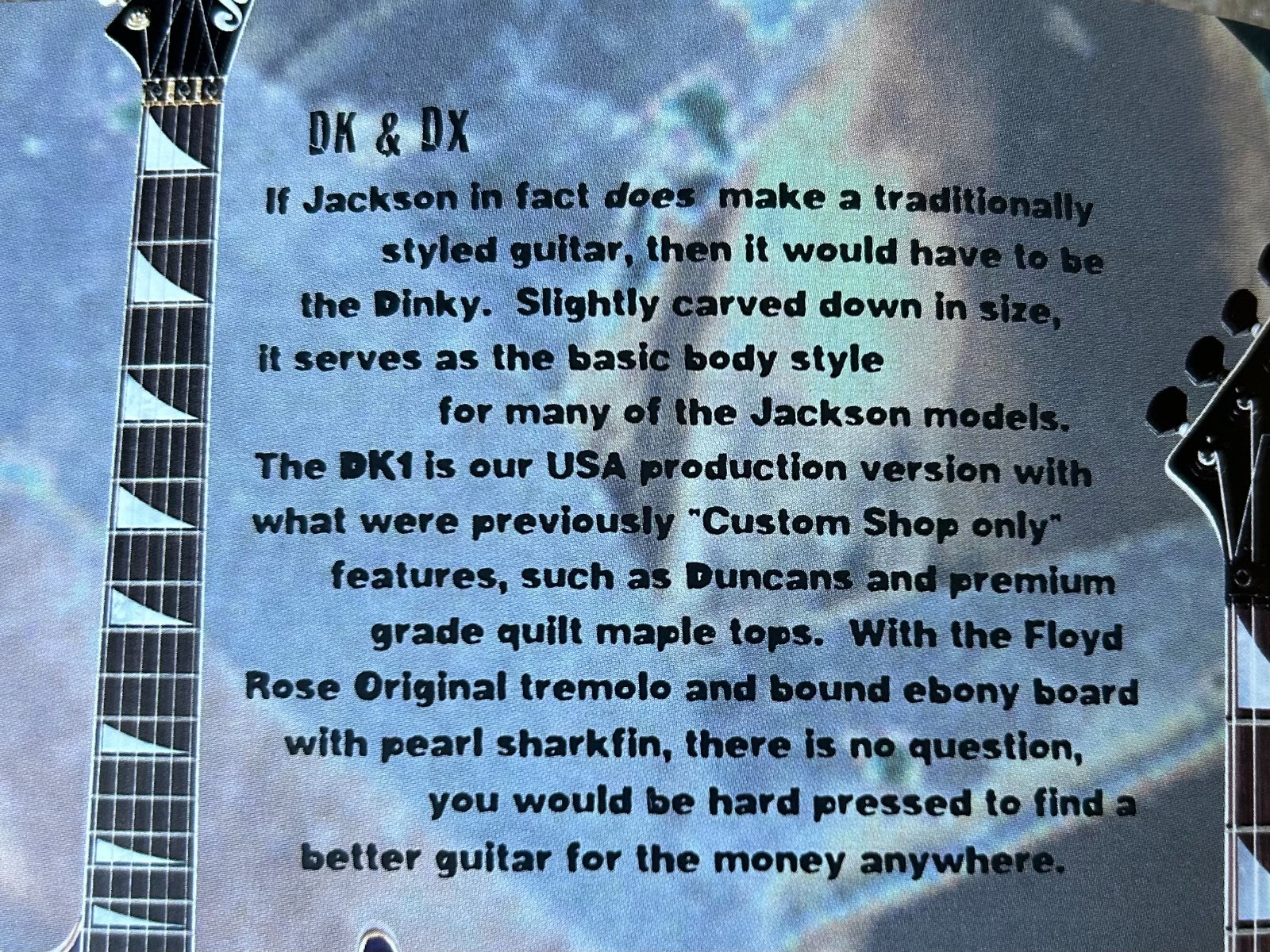 1995 Jackson USA Custom Shop Select DK1 1st Year Issue Collector Condition SWEET