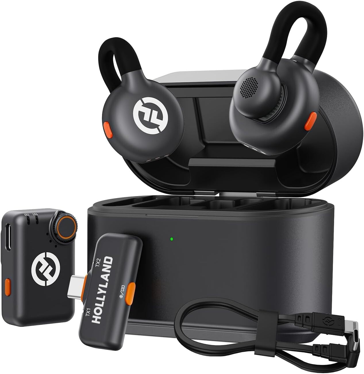 Hollyland Lark M2S Combo (Camera/USB-C/Lightning) Wireless Lavalier Microphone
