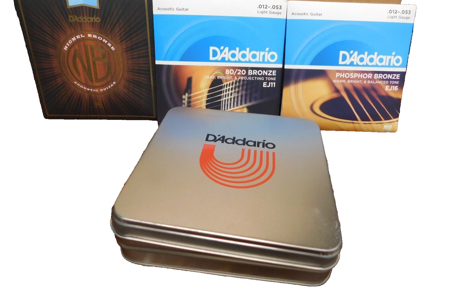 D Addario Acoustic Guitar String Pk Phosphor Bronze80/20 BronzeEJ11/NickelBronze