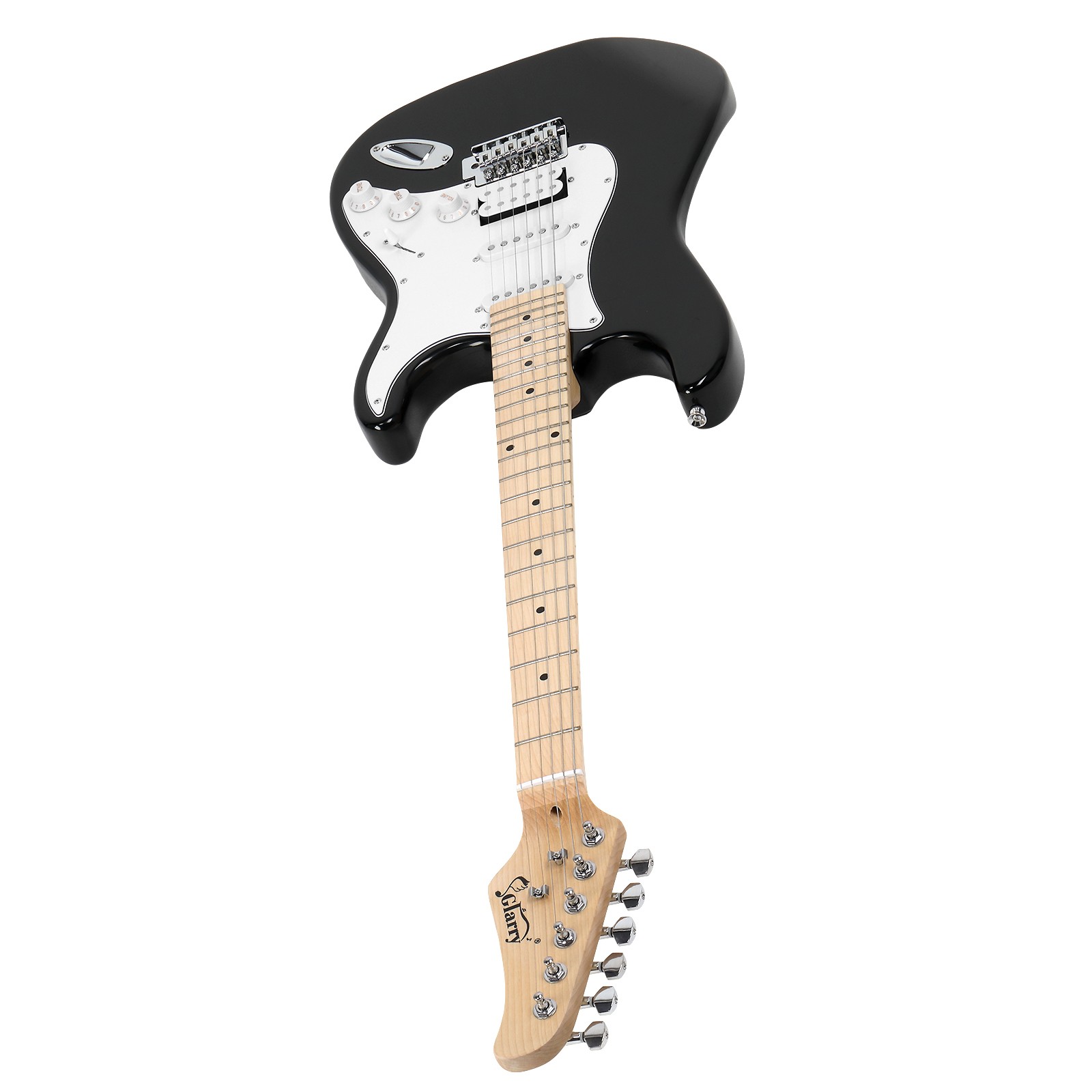 Glarry Full Size 39″ GST Electric Guitar with Amp,Case,Accessories Pack Black