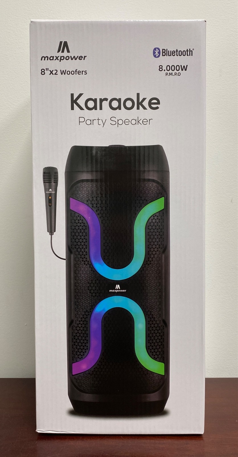MaxPower Karaoke Party Speaker – Bluetooth Speaker with Microphone