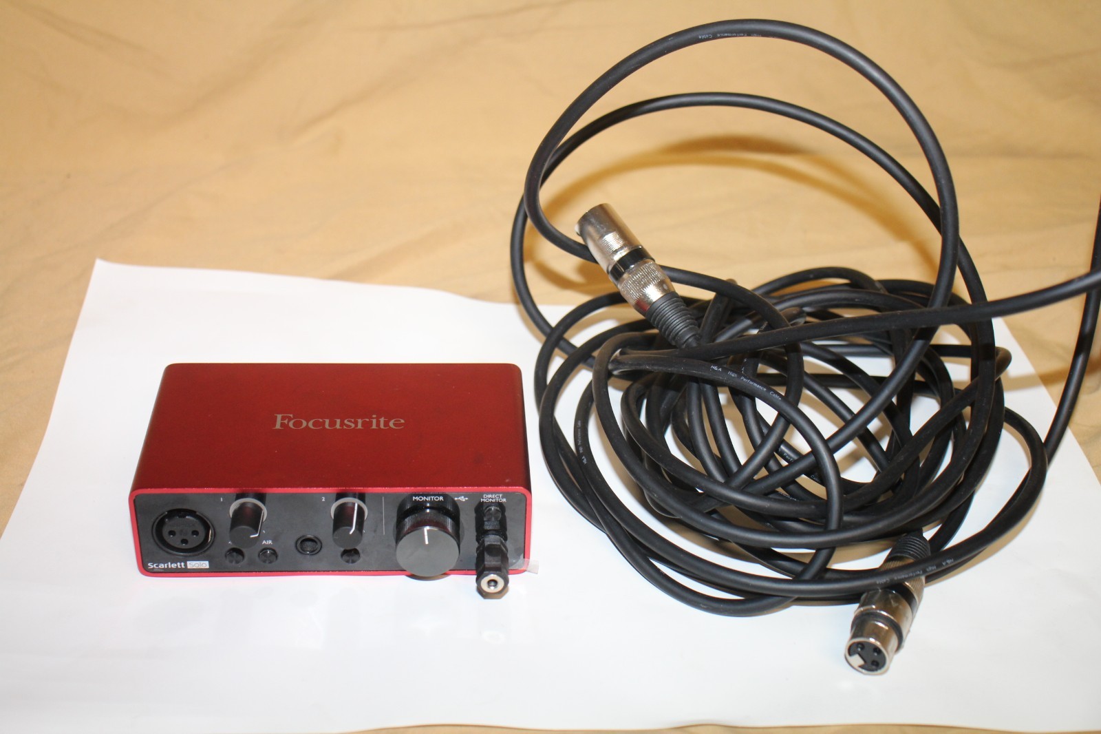 Focusrite Scarlett Solo 3rd Gen W/ Audio Cable