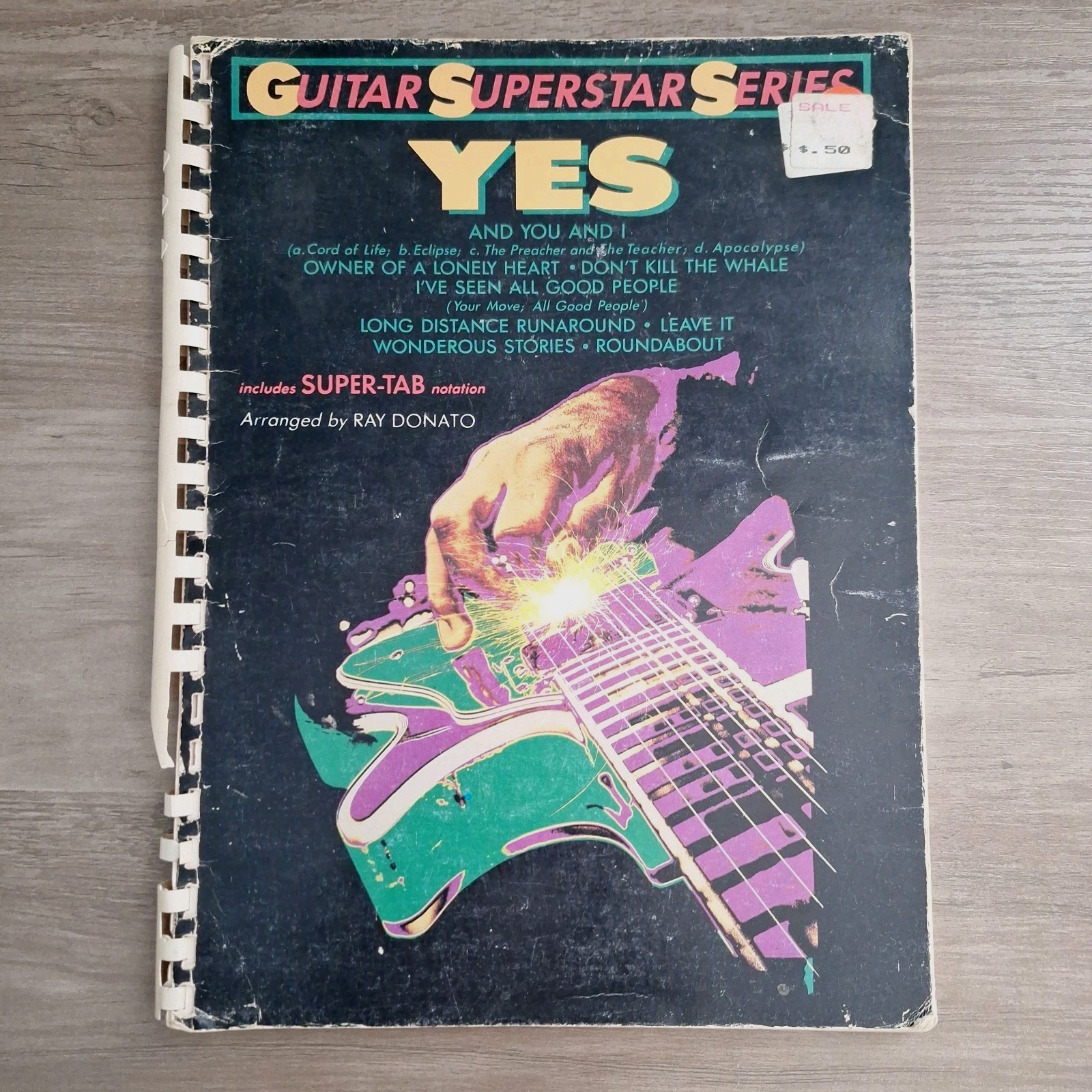 YES Guitar Tab Music Book Guitar Superstar Series Vintage Song Book