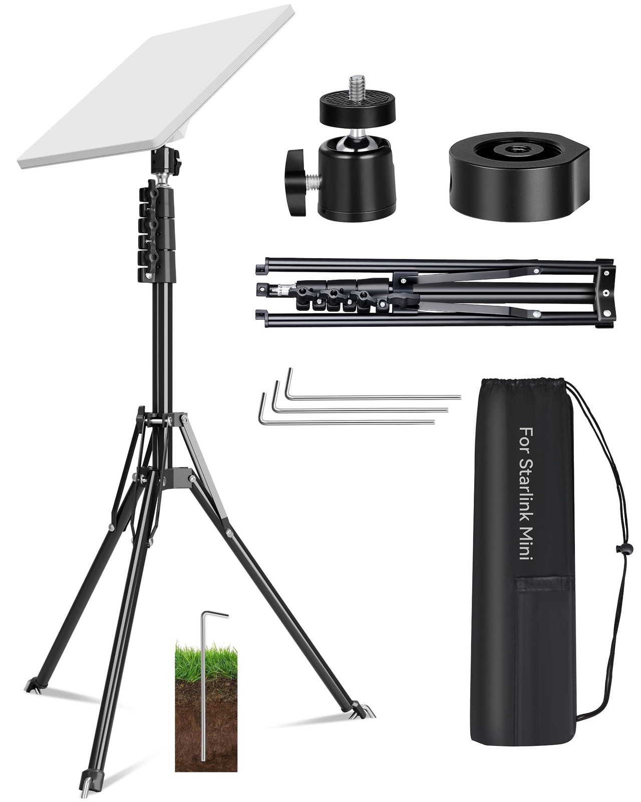Starlink Mini Tripod Mount Kits, WindPro Wind-Resistant Design, Adjustable He…