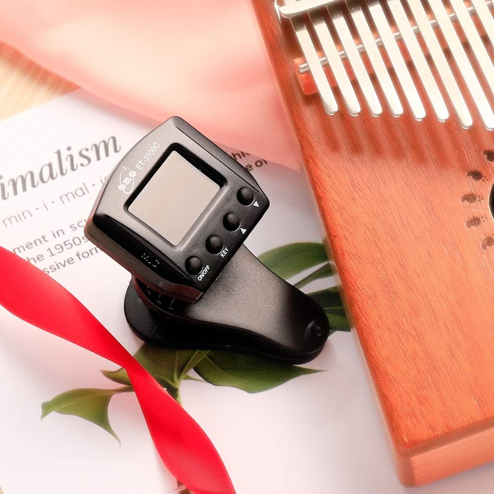 17 Keys Thumb Piano Tuner Clip on Chromatic Tuner Kalimba Tuner