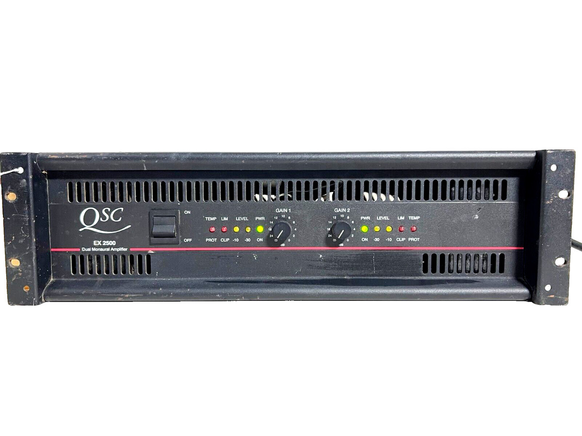 QSC EX-2500 2 Channel Stereo 500 Watt 8 ohm Power Amplifier Seller Warranty!