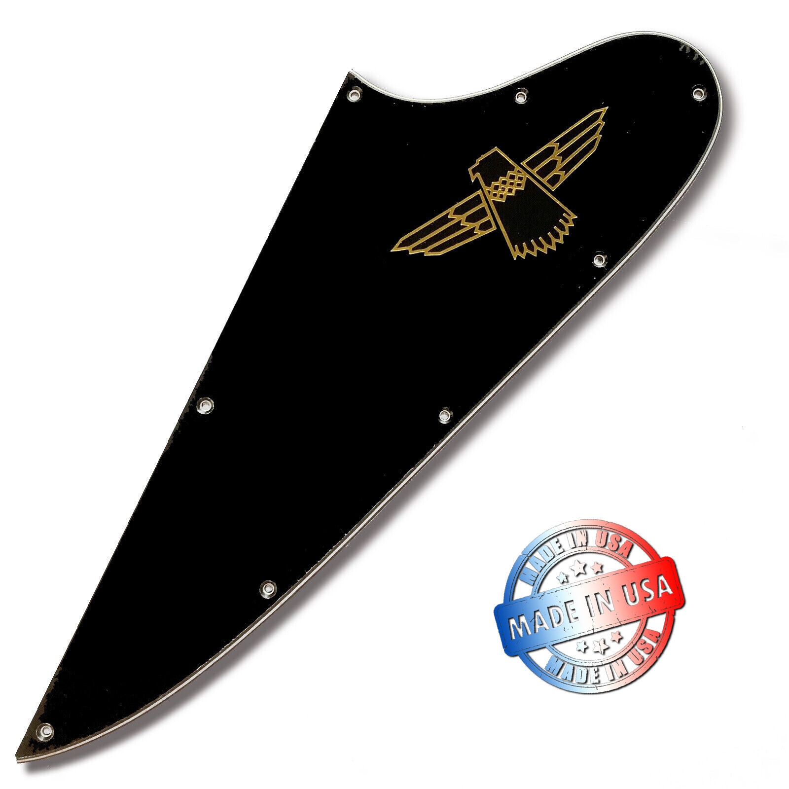 New 3 Ply Black Pickguard for 1998-2024 Gibson Thunderbird + Decal MADE IN USA