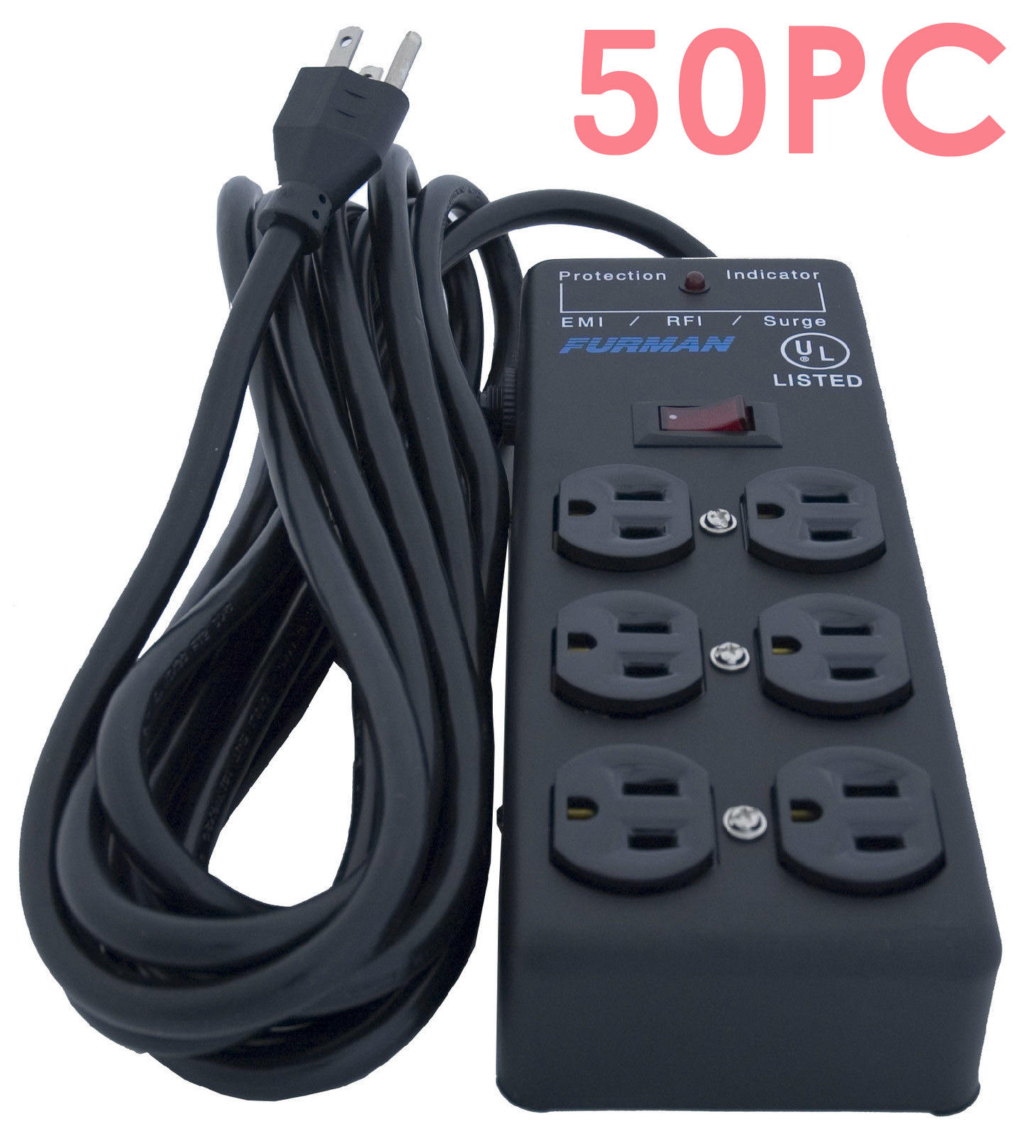 50x Furman SS-6B Pro Plug 6 Outlet AC Surge Power Strip Conditioning