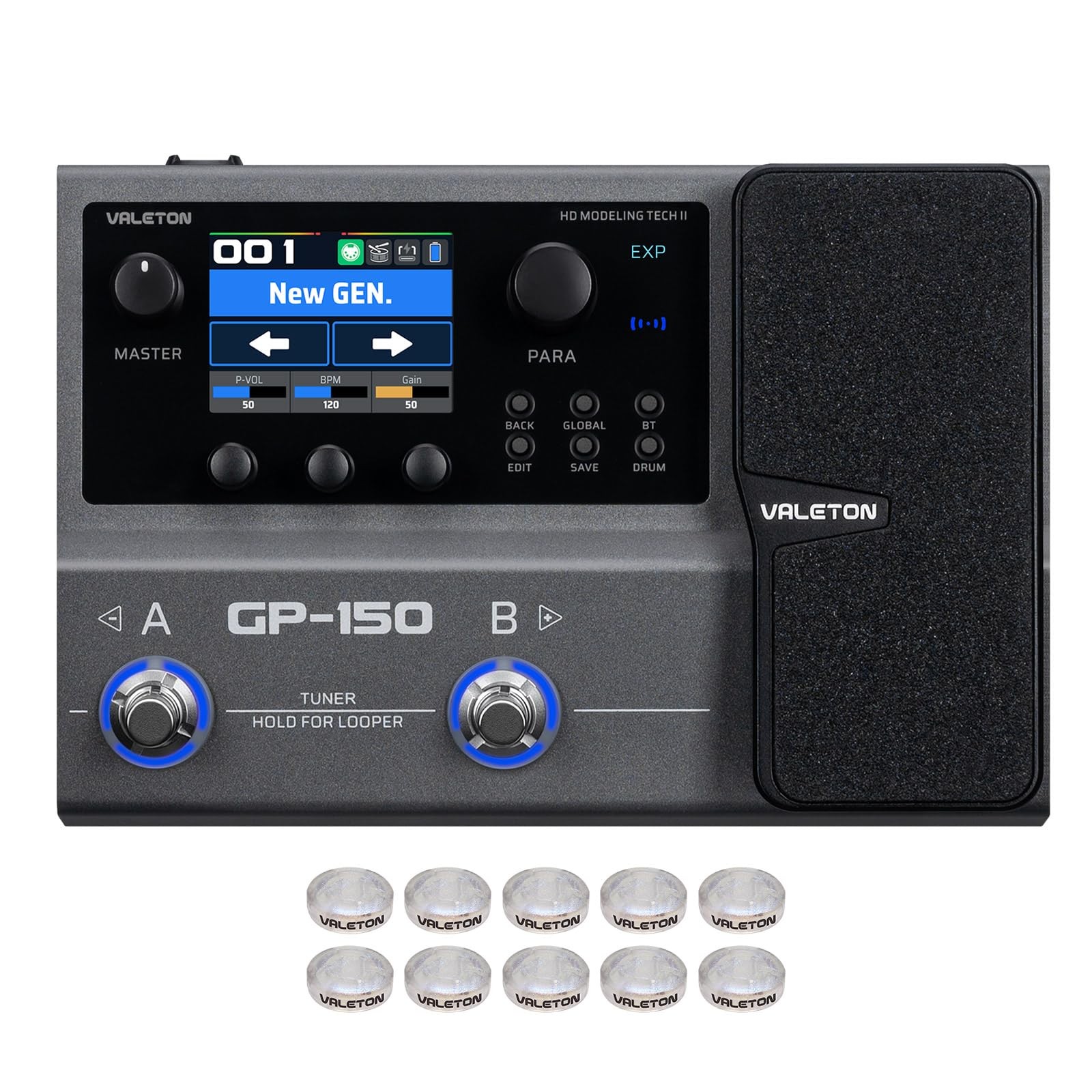 Guitar Multi Effects Processor HD Modeling 200+ USB Valeton GP-150 Pedal
