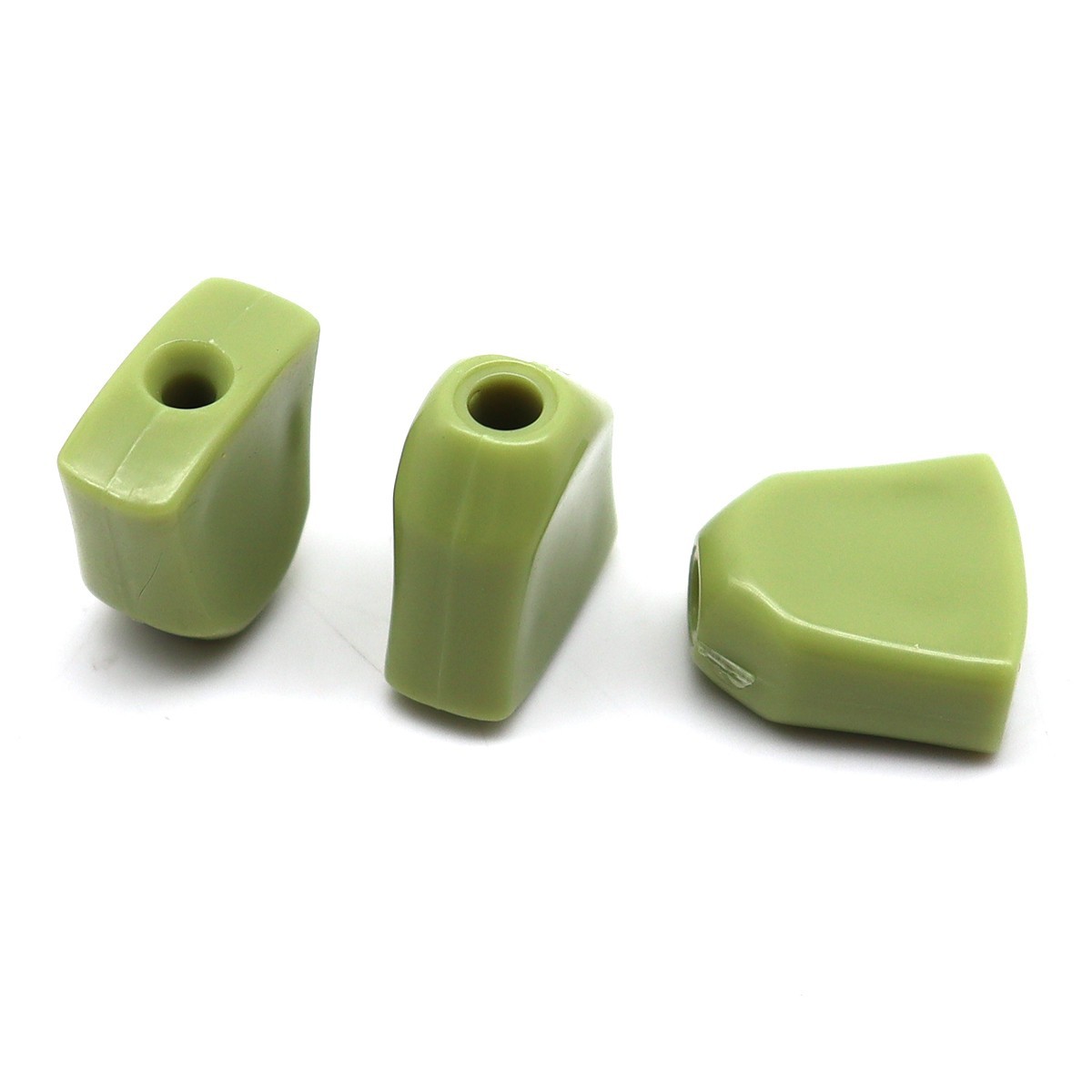6Pcs Green Retro Trapezoid Plastic Guitar Tuning Peg Tuners Machine Heads Button