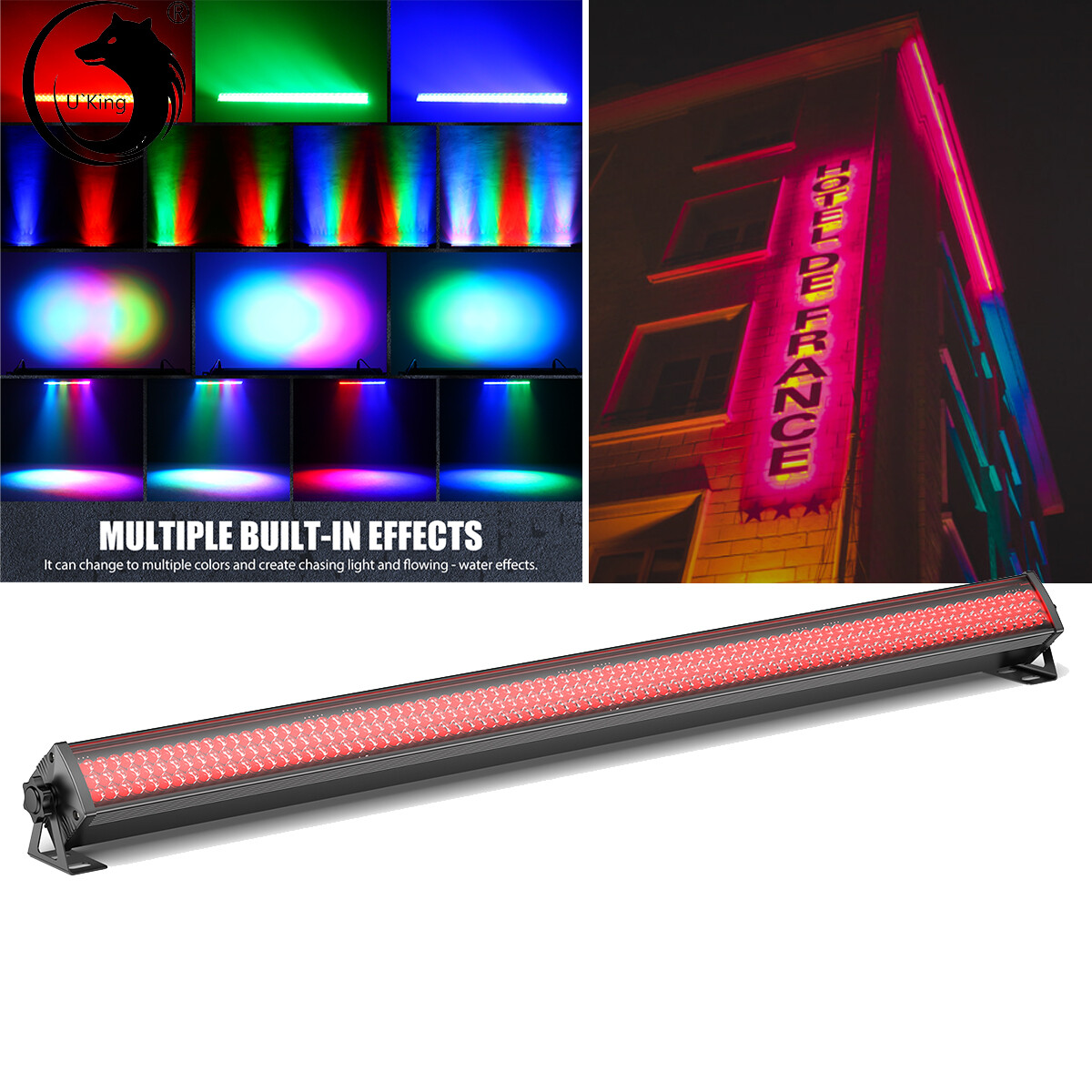 252 LED Stage Wall Wash Light RGB Bar DMX Strobe Effect DJ Party Beam Light 160W