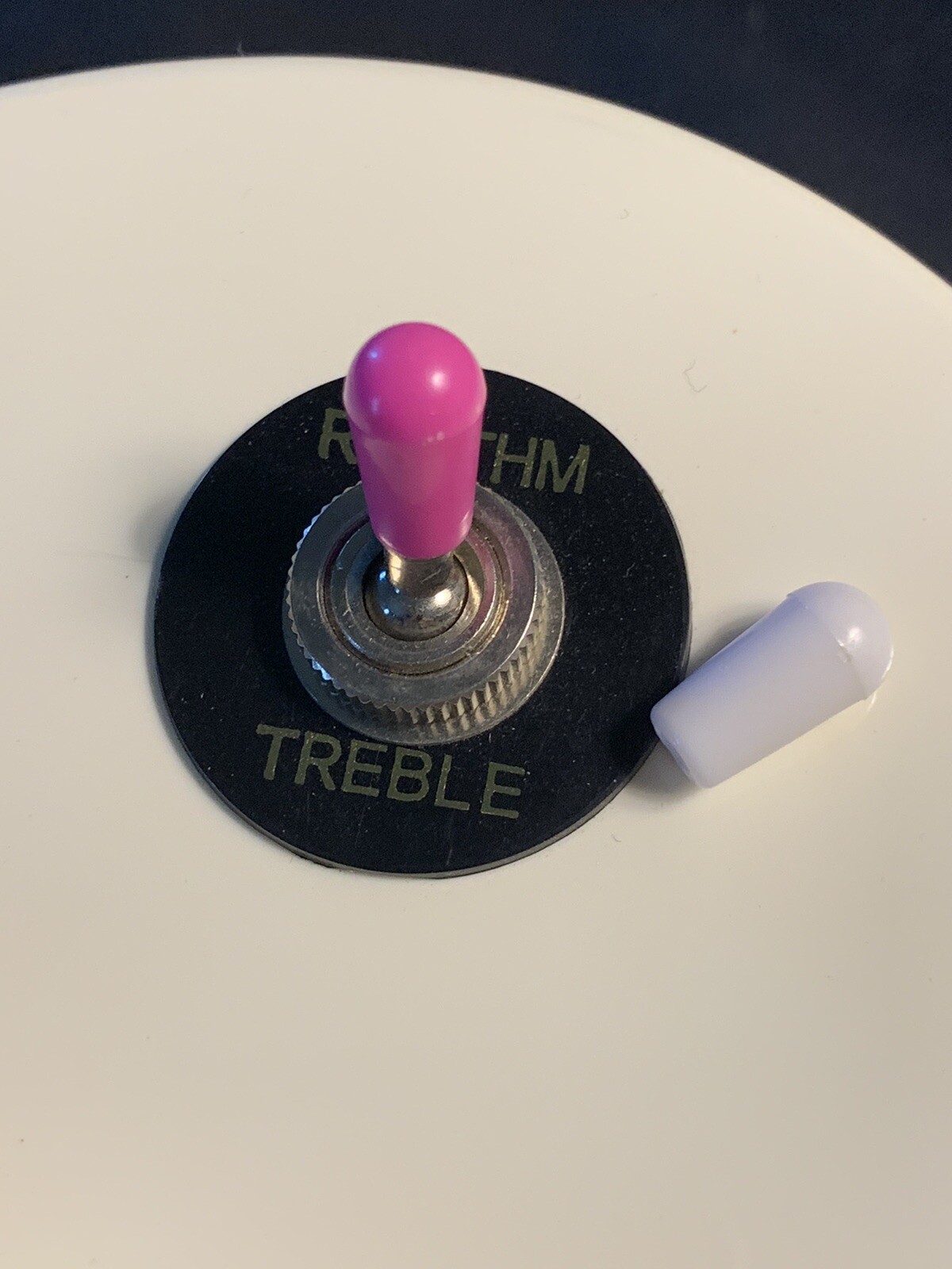 USA Seller 8/32 Gibson Purple 1x White Switch Knob Tip for Gibson Les Paul