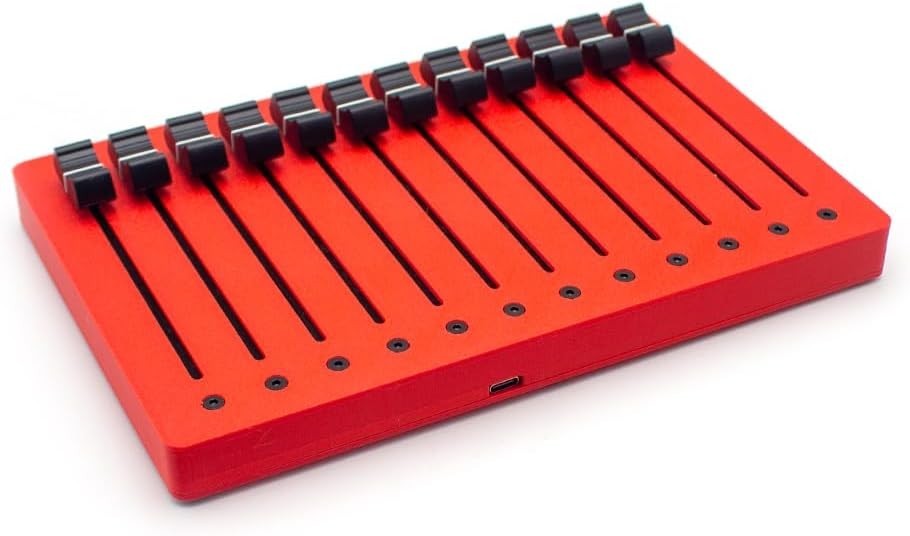 12-Channel Motor Fader MIDI Controller with 10cm High-Precision Motorized Faders