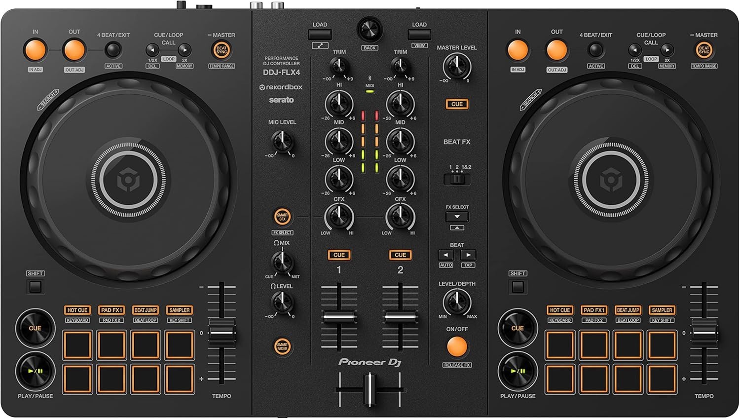 Pioneer DJ DDJ-FLX4 2-Channel DJ Controller – Black