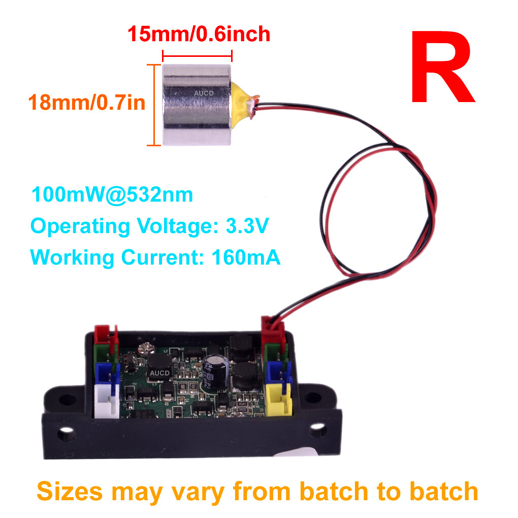 Φ18mm RGB Laser Module Diode & TTL Signal Drive Board Pro DJ Stage Lights Parts