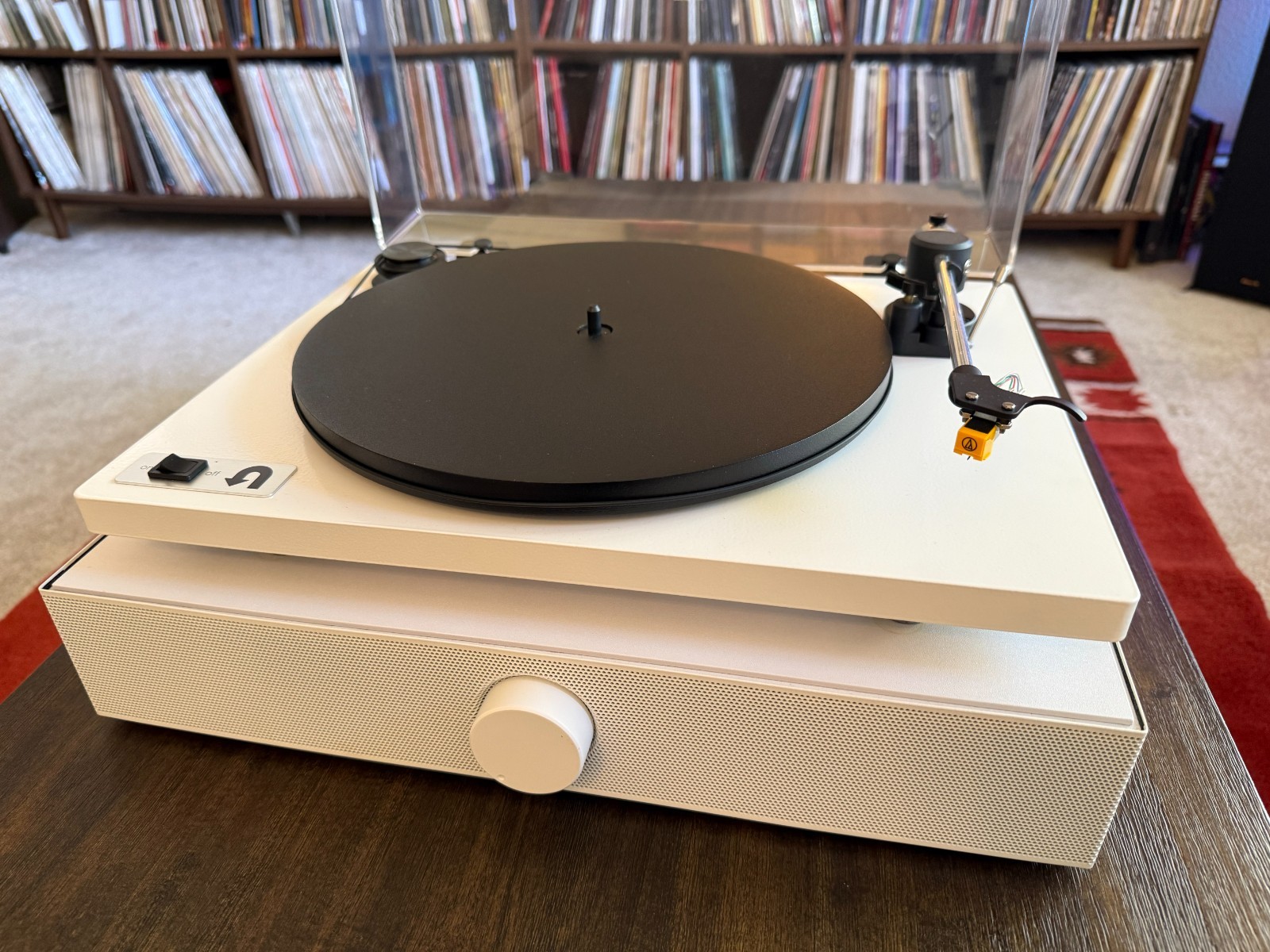 Andover SpinBase Powered Turntable Speaker with u-turn Audio Orbit turntable