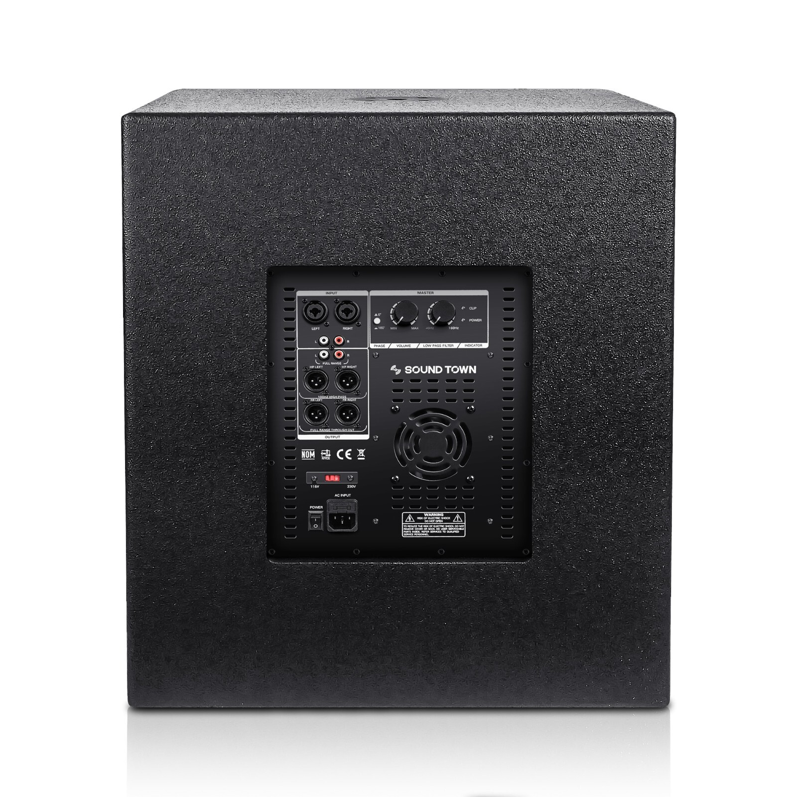 Sound Town 18″ Powered PA DJ Subwoofer 2400W Class-D w/ LPF (METIS-PRO18AS)
