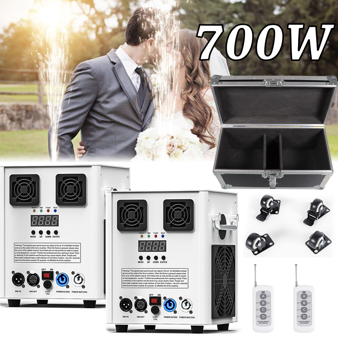 2PCS 700W Cold Spark Firework DJ event party Machine Stage Effect DMX Machine US