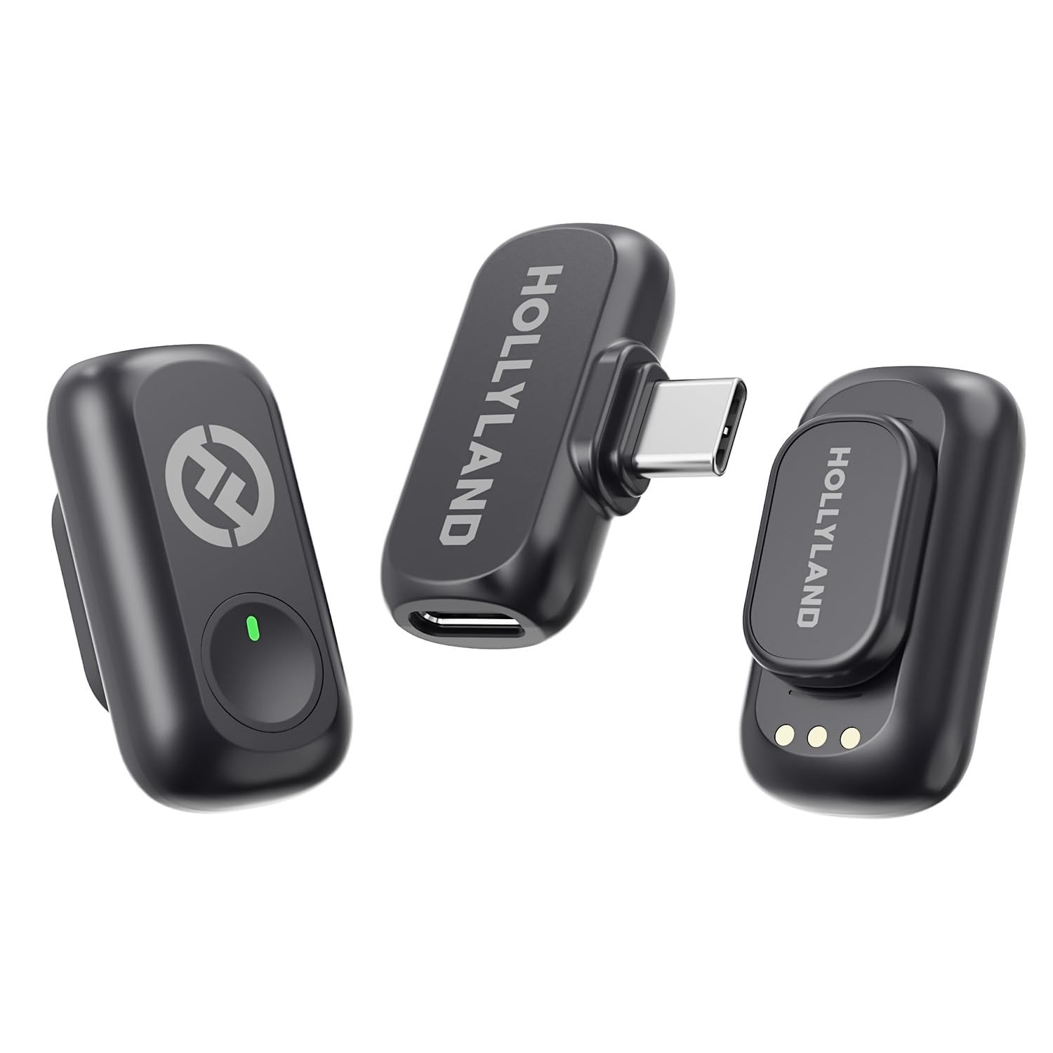 Hollyland Lark A1 Wireless Microphone for iPhone & Mini Duo (USB-C RX), Black