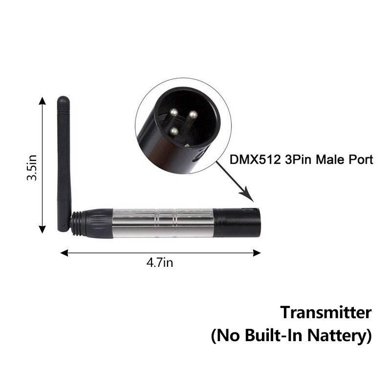 Wireless DMX Transmitter Receiver DMX512 Controller For DJ Disco Stage Lighting