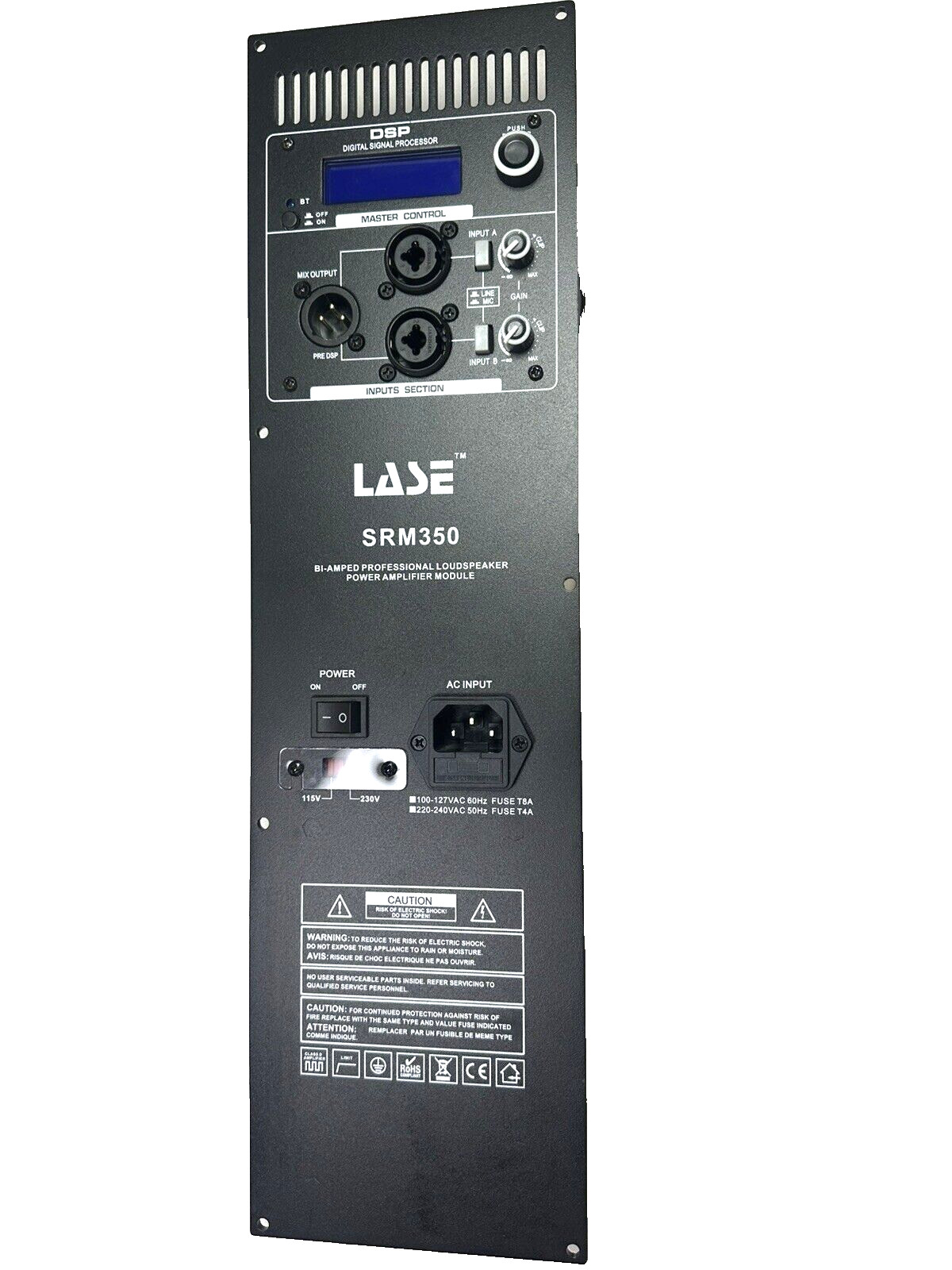 LASE Amp Module For Mackie SRM 350 V1, V2 & V3 Powered Speaker w DSP + Bluetooth