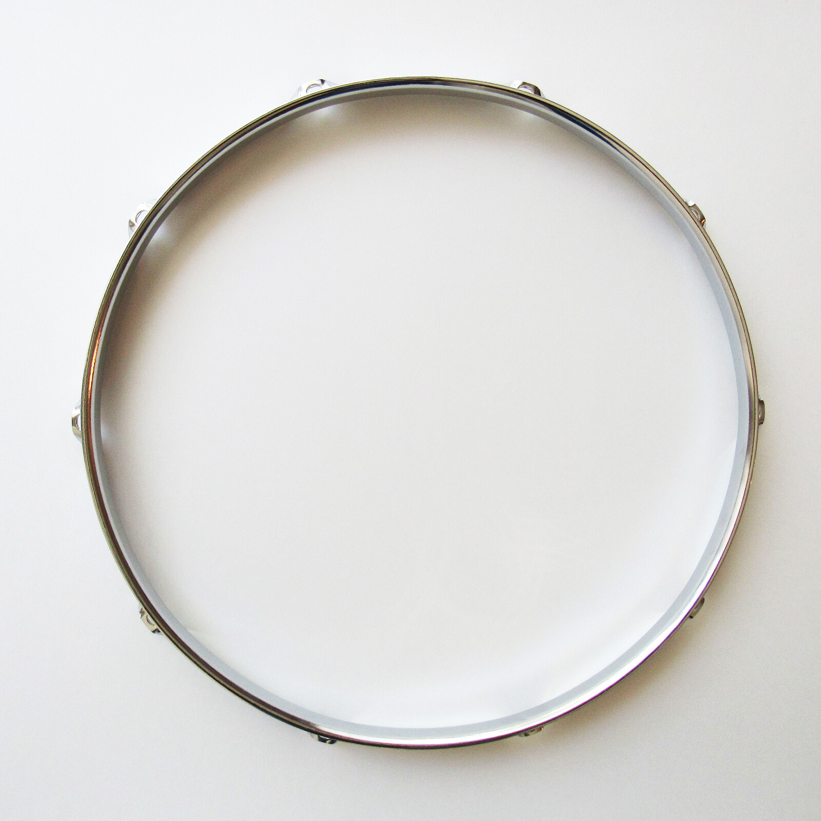 1 PC NEW 14″ Snare Drum Hoop 10 Lug 2.3mm Chrome Batter TOP Side Triple Flange