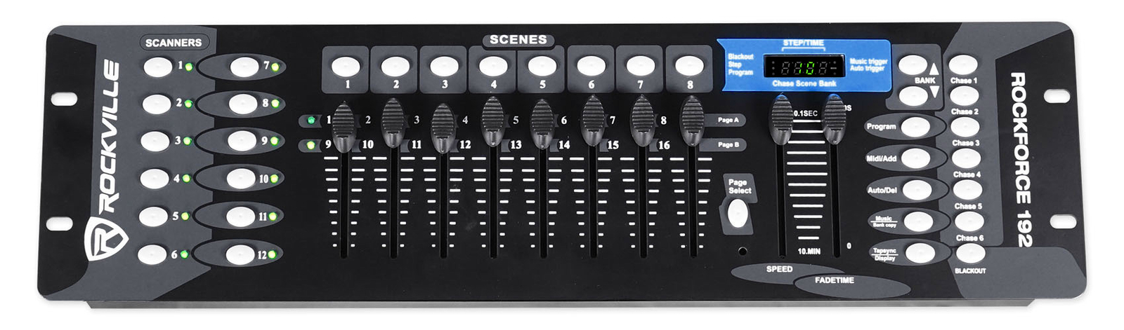 Rockville ROCKFORCE 192-Channel Light/Fog DMX Lighting Controller