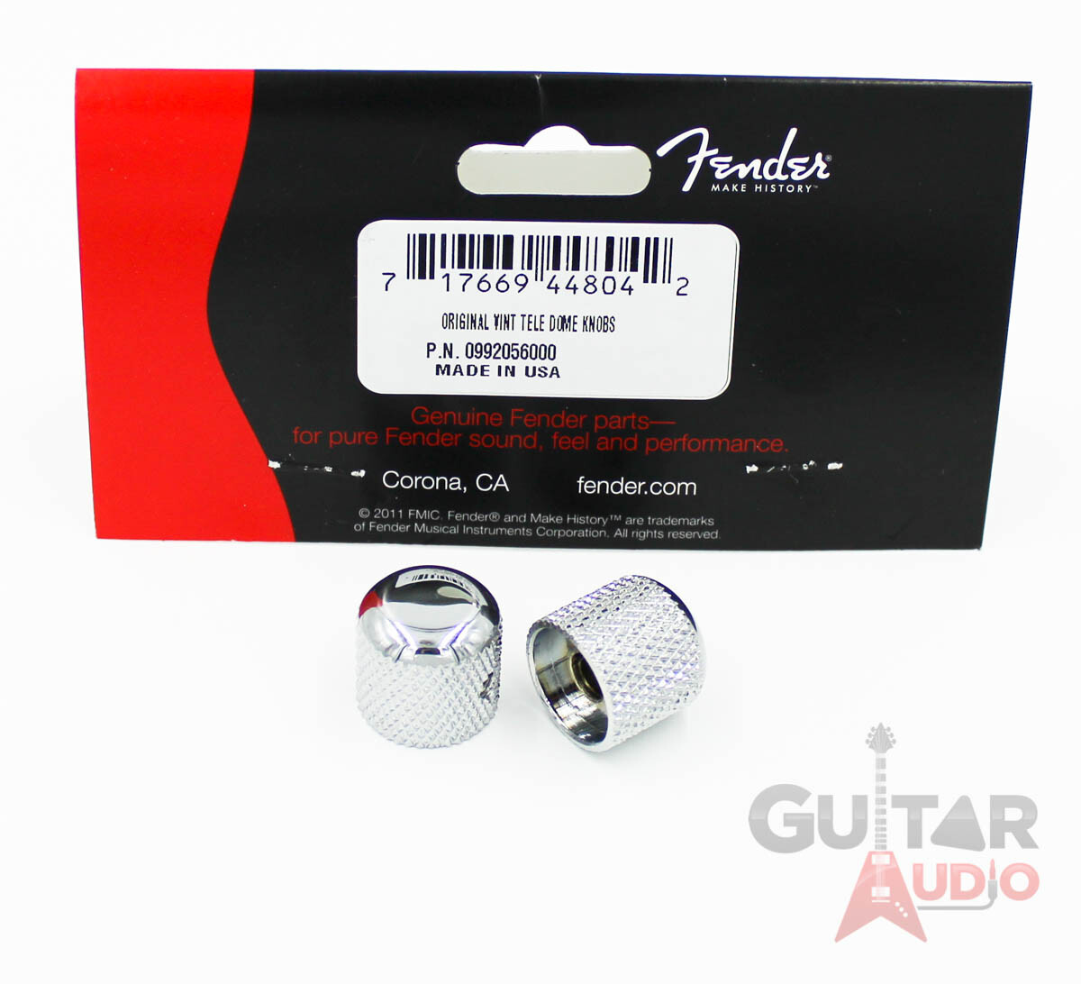 Genuine Fender Original Tele/Telecaster or Precision Bass Dome Knobs – Chrome