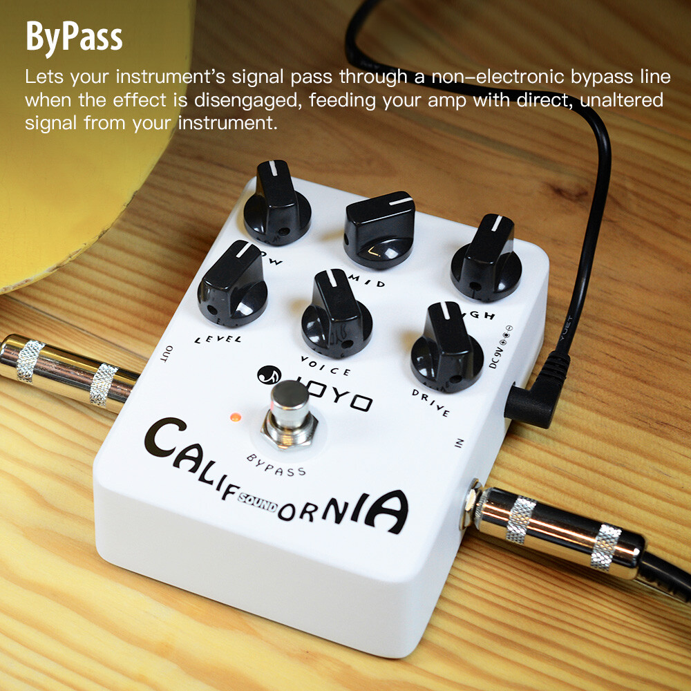 JOYO California Sound Guitar Pedal Amp Simulator Overdrive to Distortion (Opened