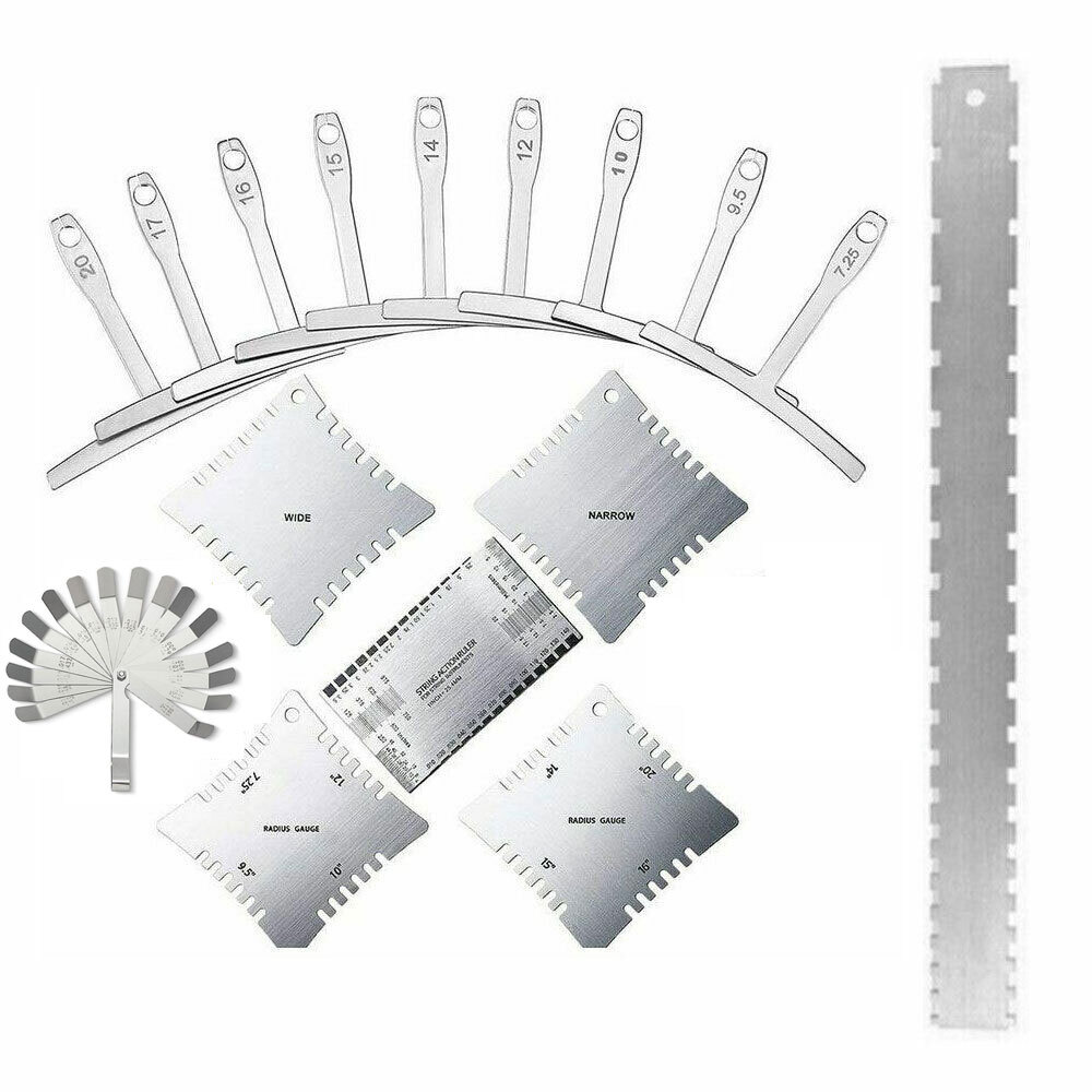 Guitar Neck Notched Straight Edge Rocker Luthier Tools Gauges Ruler Feeler US