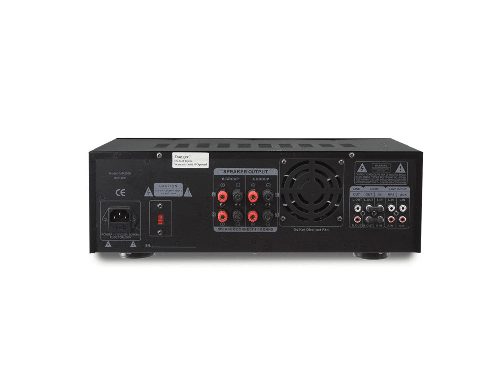 Technical Pro MM2000BT Mic Mixing Amplifier w/ USB/SD Card/Record & Bluetooth