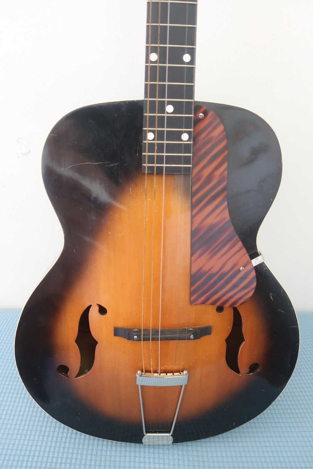 Vintage 1960s Unknown Maker Archtop Acoustic Guitar Circa W/ Rare Geib Case