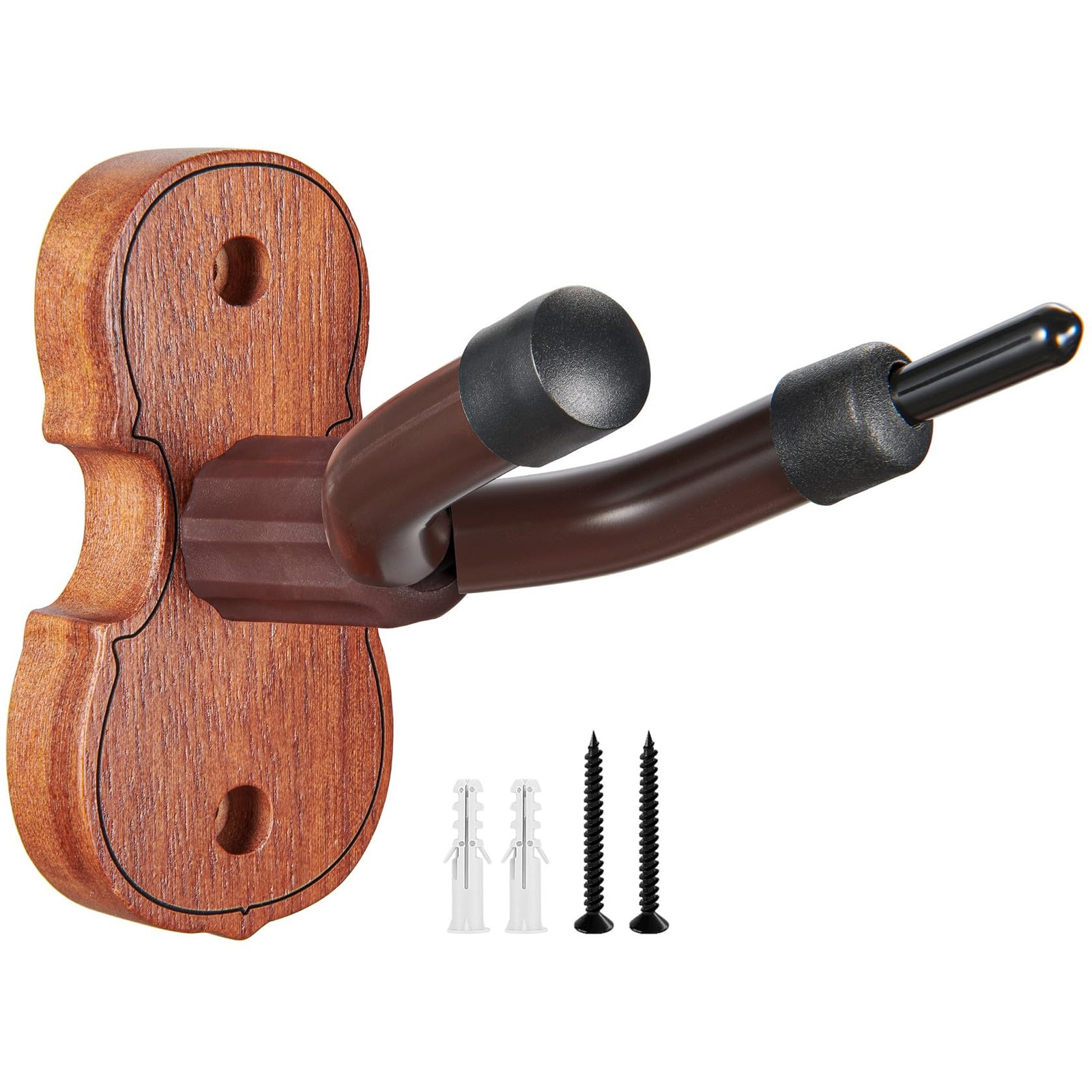 KKG Violin Wall Mount Hanger 1 Pack with Bow Hook Home & M, Brown
