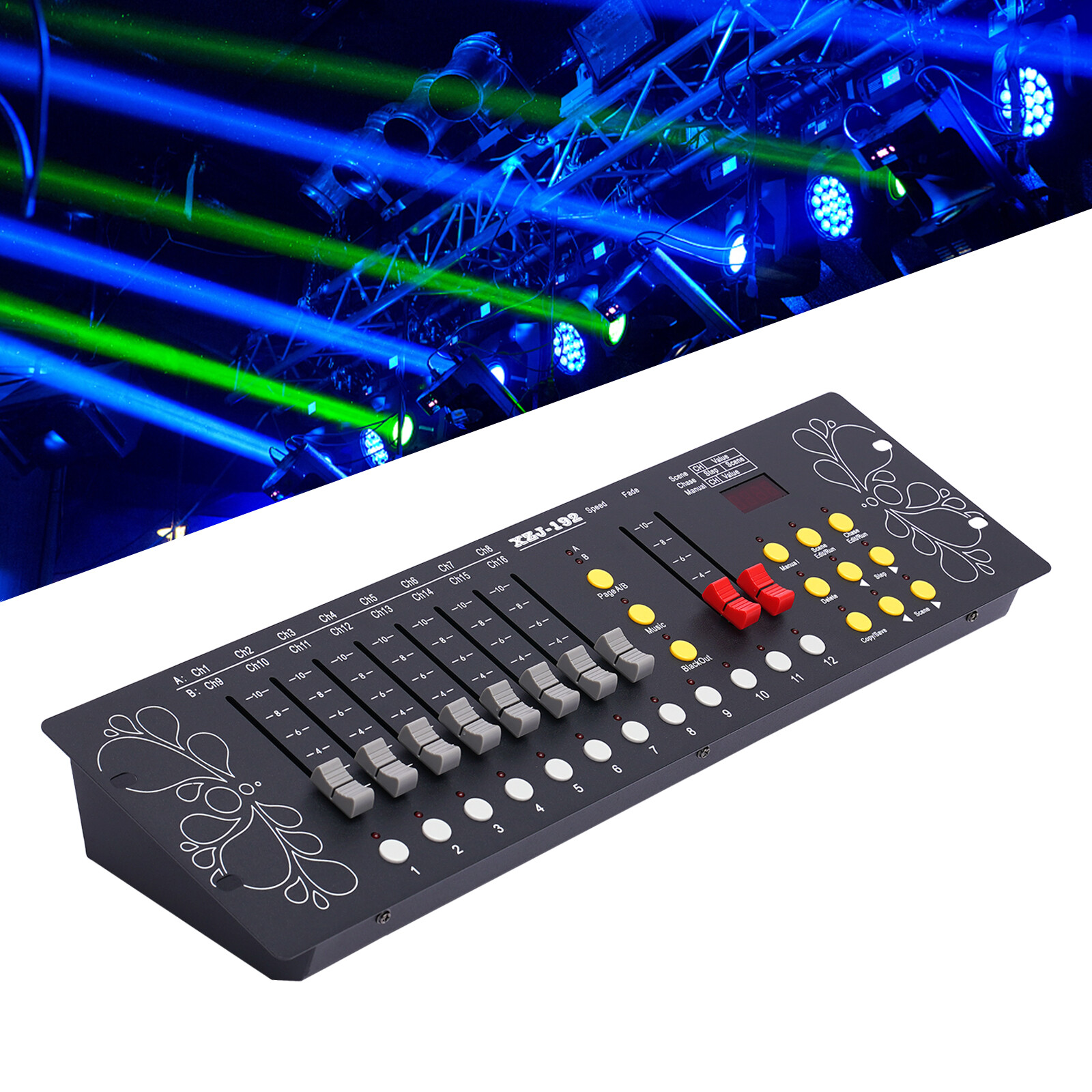 DJ DMX 512 192 Channels Operator Console Controller Stage Lighting DJ Party US