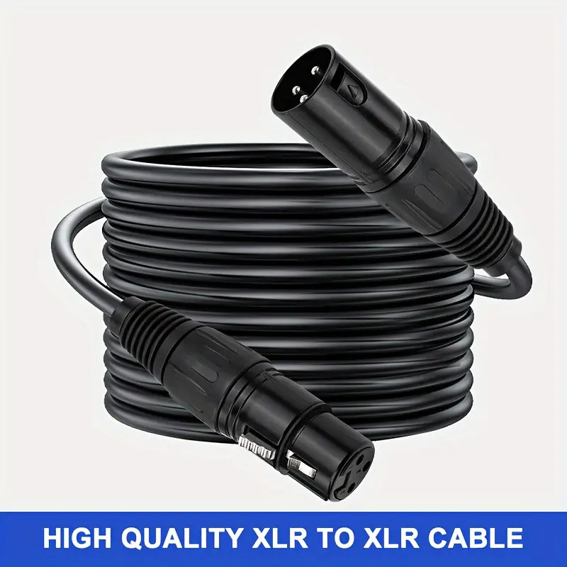 Premium XLR Male to Female All Sizes Microphone Cable Balanced 3 Pin Pro Grade