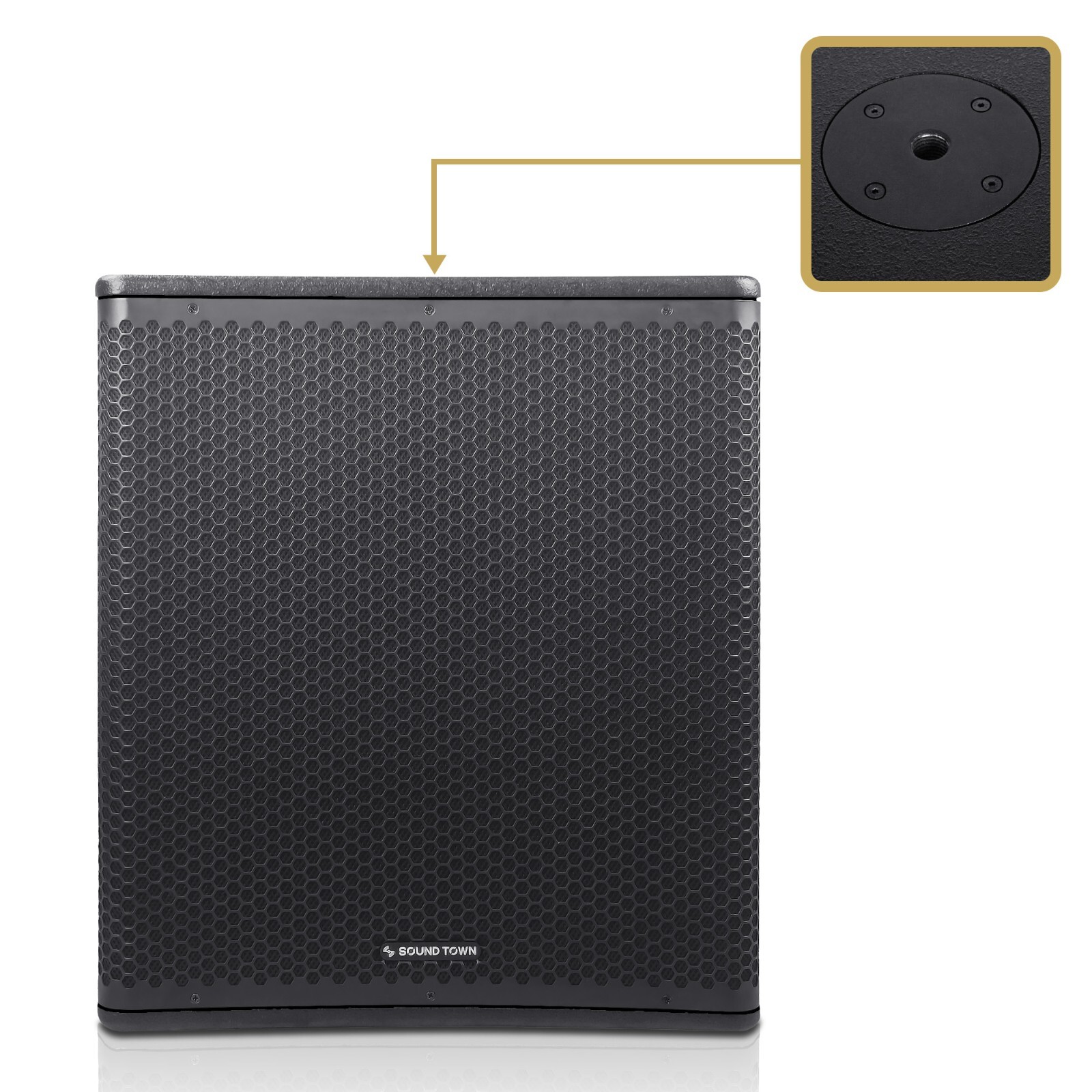 Sound Town 18″ Powered PA DJ Subwoofer 2400W Class-D w/ LPF (METIS-PRO18AS)