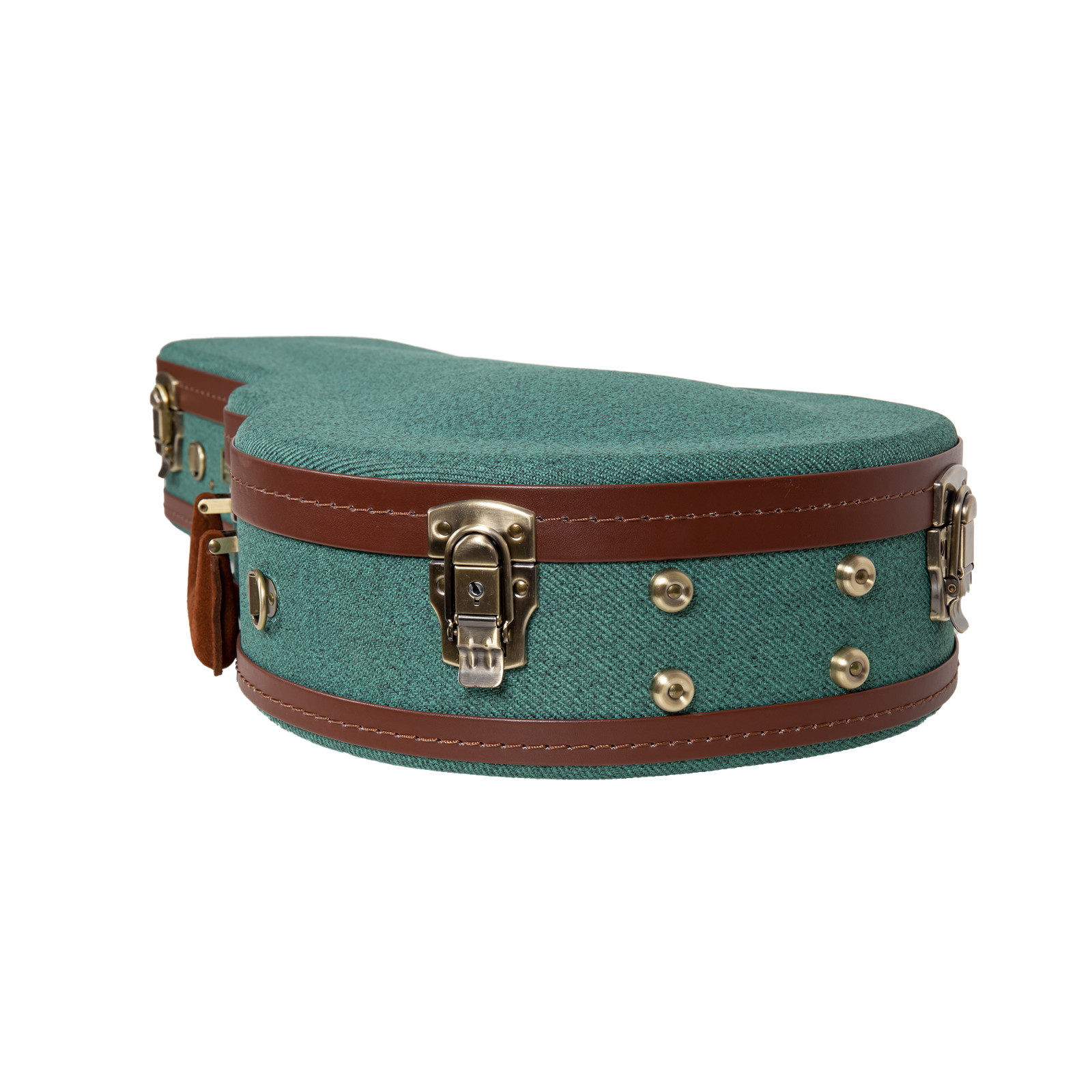 Crossrock Master Series- Wooden F-style Mandolin Case-Malachite Blue