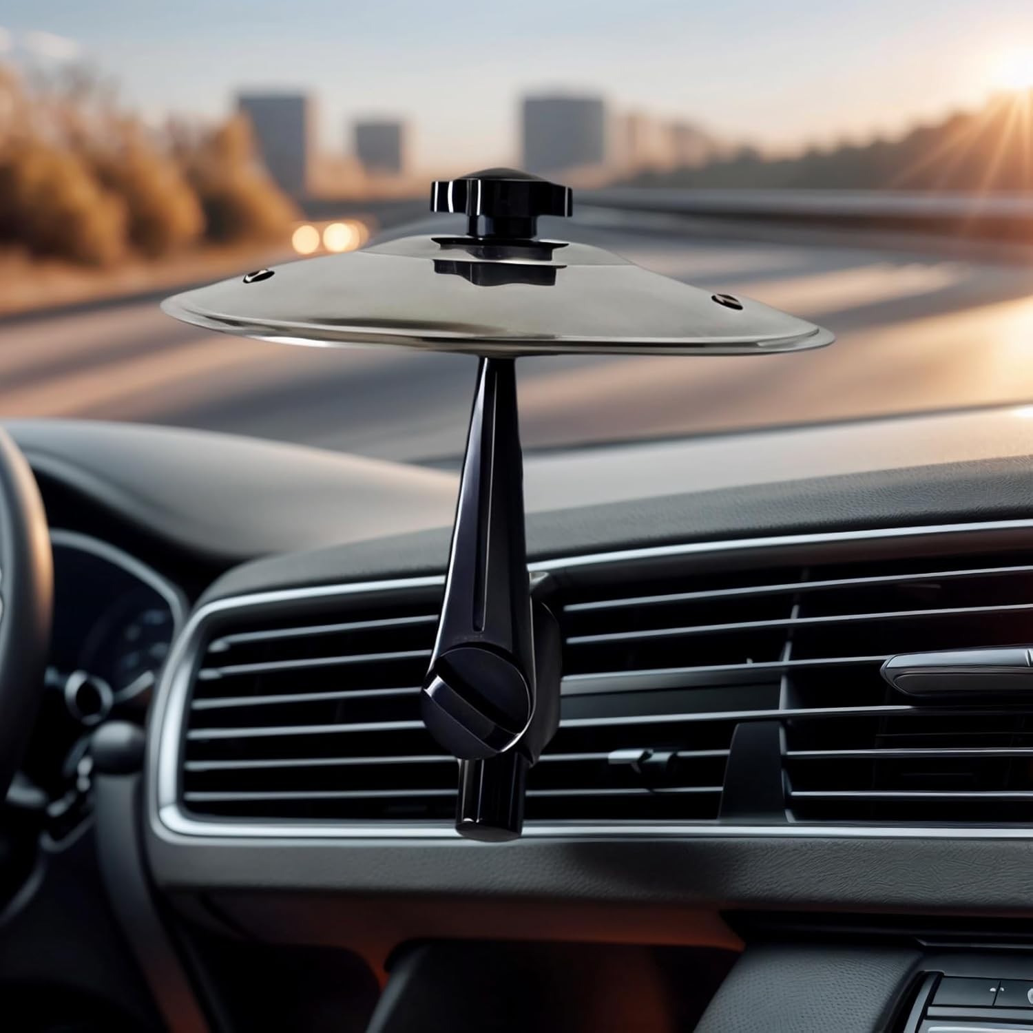 Car Cymbal Air Vent Crash Resistant Mini Drum,Dashboard Mounted Universal Cymbal
