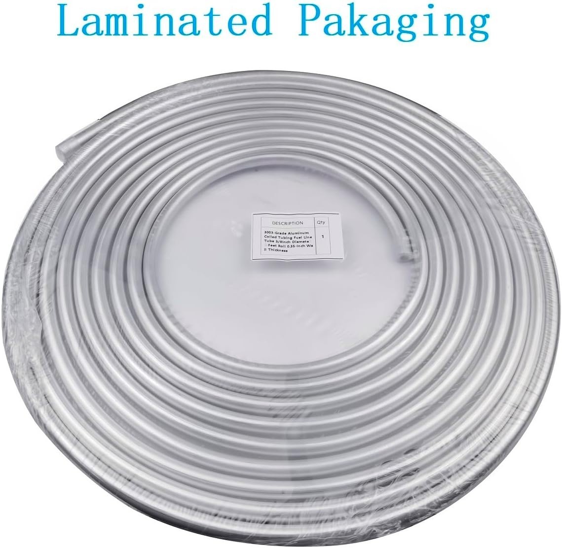 3/8 Fuel Line, 3003 Grade Aluminium Tubing for Brake Line, Metal Gas Line, 25FT