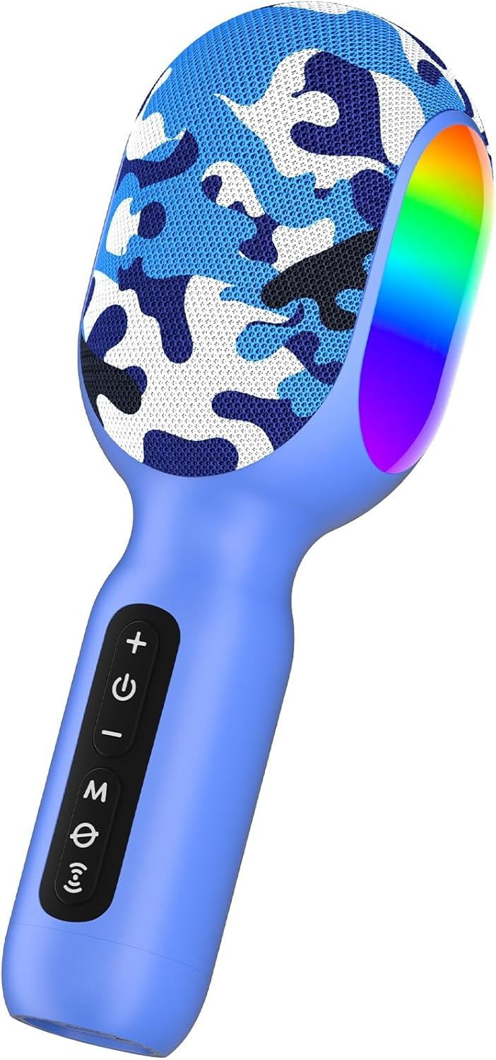 Karaoke Microphone Wireless Bluetooth with Speaker, Portable Handheld Mic