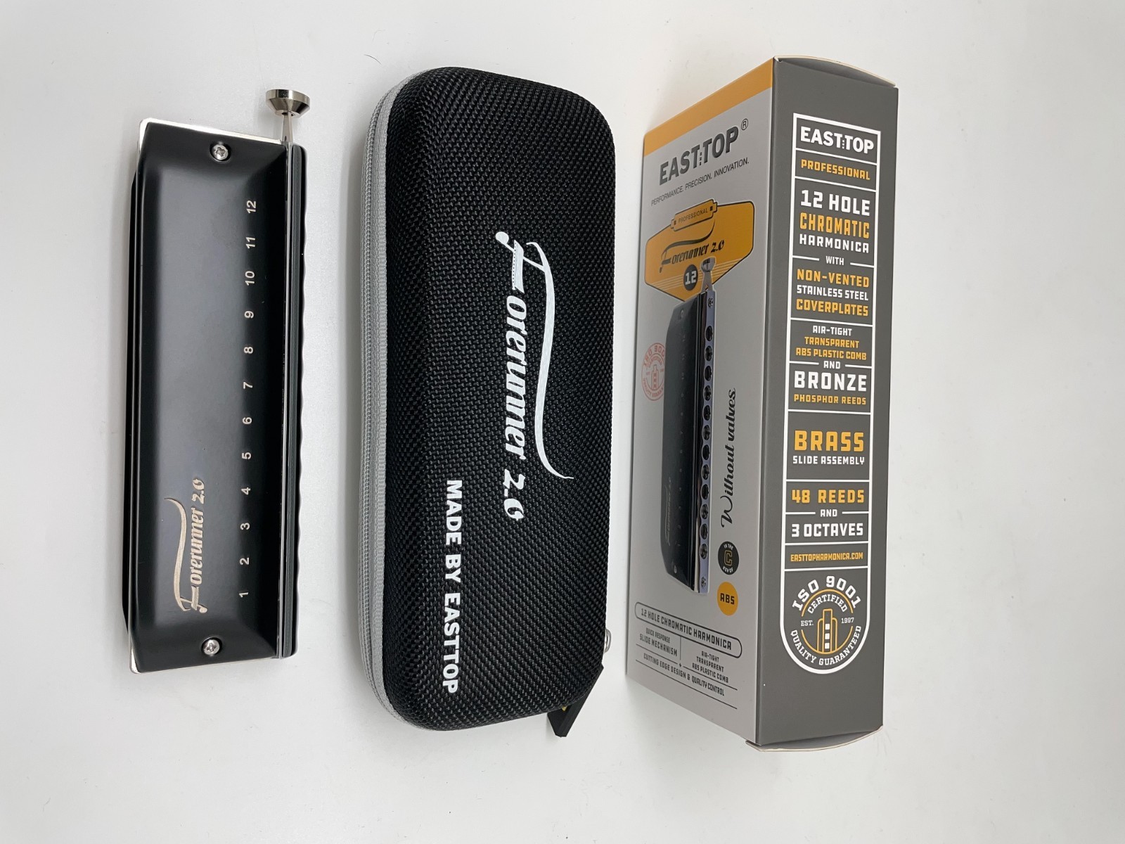 EASTTOP Forerunner Chromatic Harmonica 12Hole Mouth Organ New Style Harmonica US