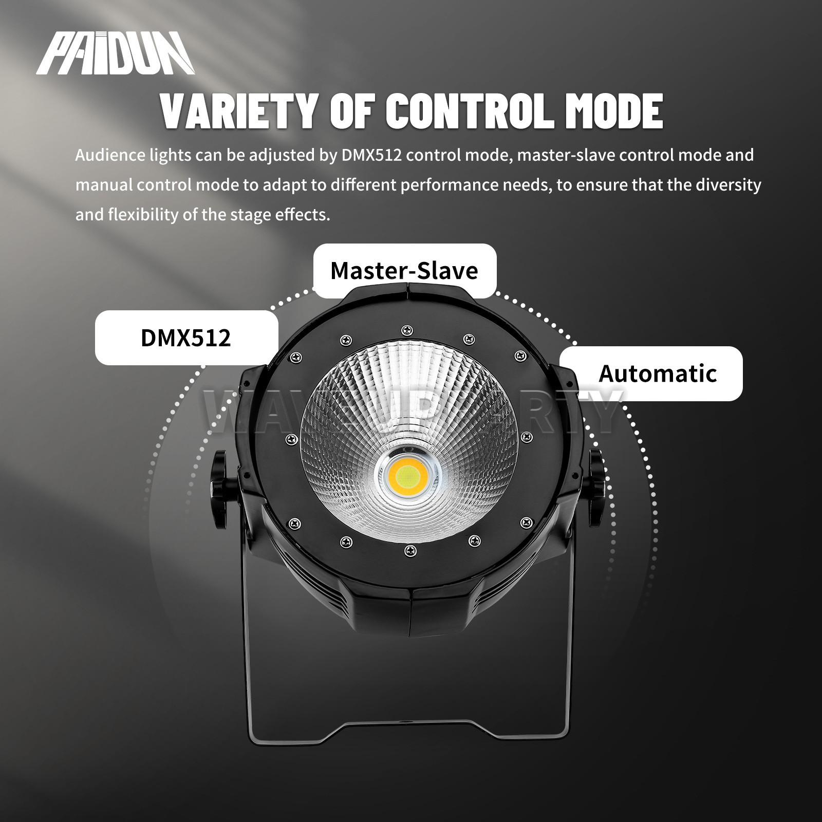 PAIDUN 200W COB LED Par Can Stage Light Warm&Cool White DJ Club Party Show Event