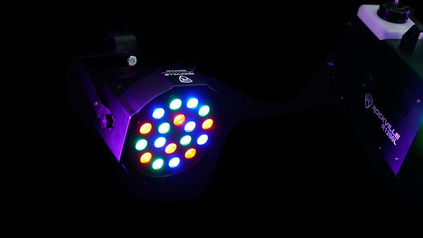 Rockville RockPAR50 LED RGB Compact Par Can DJ/Club DMX Wash Light+Dual Bracket